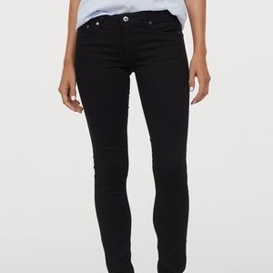 Black H&M Low Waist Skinny Jeans - 26x32
